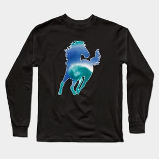 Horse Wave Watercolor Long Sleeve T-Shirt